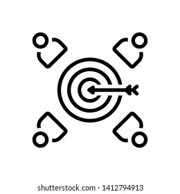 Vector black icon for customer target