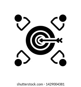 Vector black icon for customer target