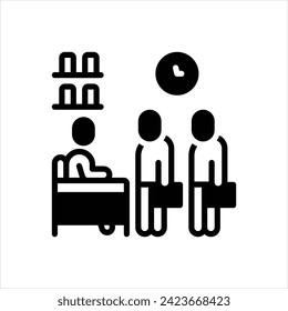 Icono negro vector para clientes