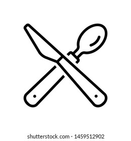 Vector black icon for cutlery