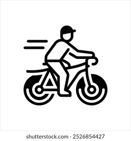 Schwarzes Vektorsymbol für Radsport