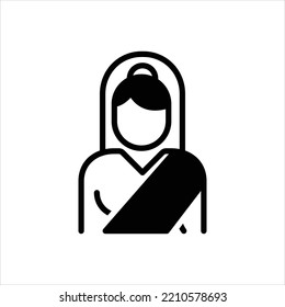 Vector black icon for dame