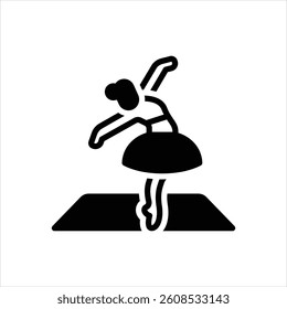 Vector black icon for dance