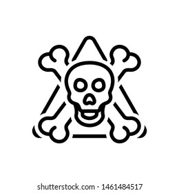 Vector black icon for danger