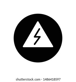 Vector black icon for danger