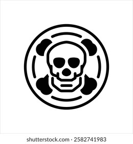 Vector black icon for danger