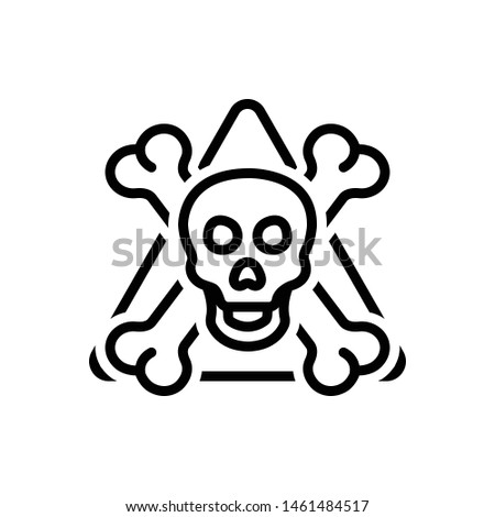 Vector black icon for danger