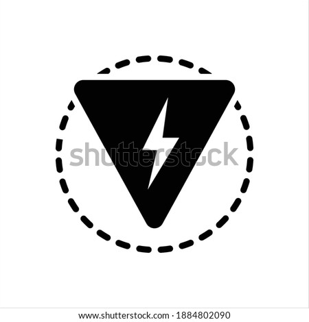 Vector black icon for danger