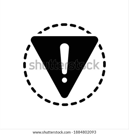 Vector black icon for danger