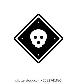 Vector black icon for danger sign