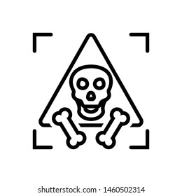Vector black icon for dangerous