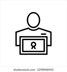 Icono negro vector para el distribuidor