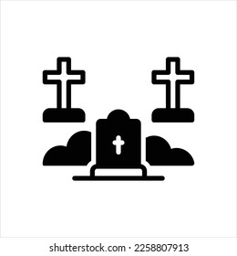 Vector black icon for deaths