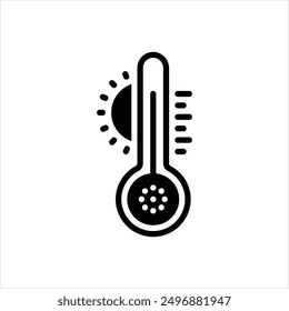 Vector black icon for degree celsius