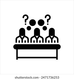 Vector black icon for deliberation