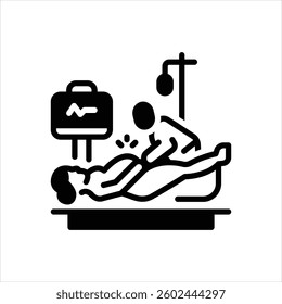 Vector black icon for delivery