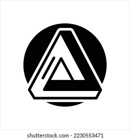 Icono negro vector para delta