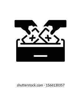Vector black icon for democracy