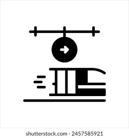 Vector black icon for departure