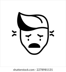 Icono negro vectorial para desesperados