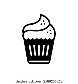 Vector black icon for dessert