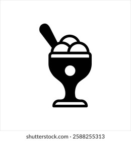 Vector black icon for dessert
