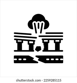 Icono negro vector para la destrucción