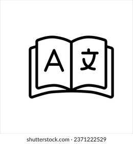 Vector black icon for dialect