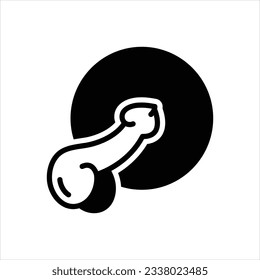 Vektorschwarzes Symbol für Dicks