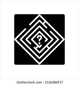 Vector black icon for difficult