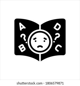 Vector black icon for difficulty