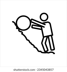 Vector black icon for difficulty