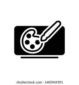 Vector black icon for digital art
