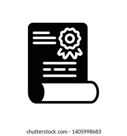 Vector Black Icon Diploma Stock Vector (Royalty Free) 1405998683 ...