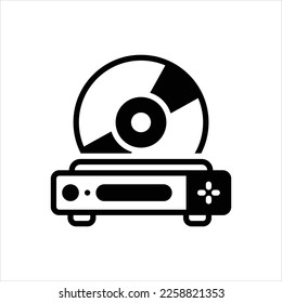 Vector black icon for disc
