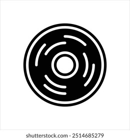 Vector negro icono para disco