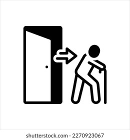 Vector black icon for discharge