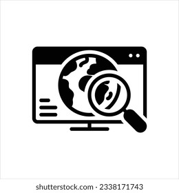 Vector black icon for discovery
