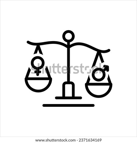 Vector black icon for discriminatory