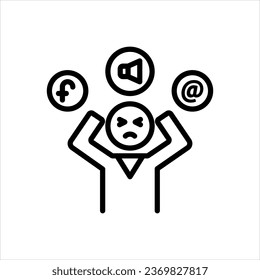 Icono negro vector libre de distracción 
