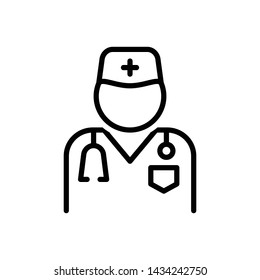 Vector black icon for doctor