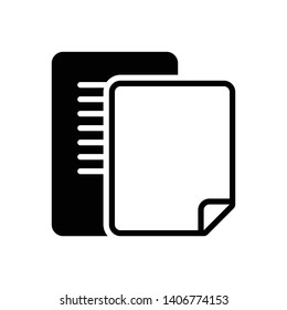 Vector black icon for document