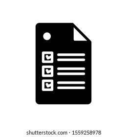 Vector black icon for documnet