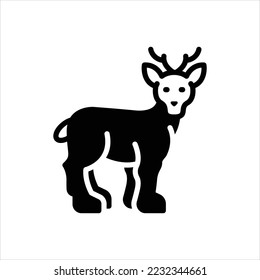 Vector black icon for doe