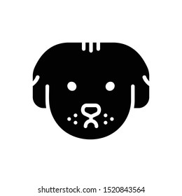 Vector black icon for dog