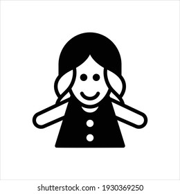 Icono negro vector para muñecas