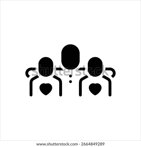 Vector black icon for donor offspring