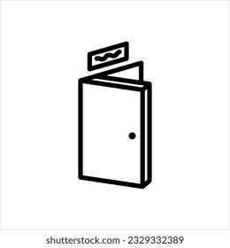 Icono negro vector para la puerta 