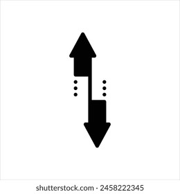 Vector black icon for up down