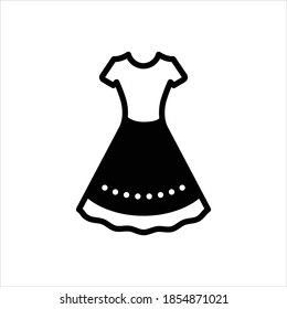 Vector black icon for dress